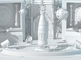 C4d可口可乐临摹练习