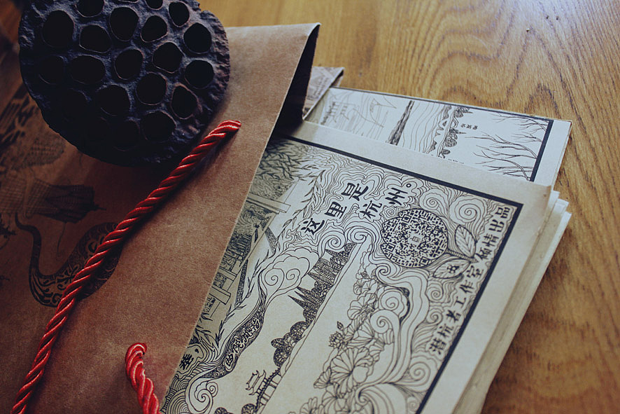 原创杭州情怀手绘地图（实物版）（图ZMzM5NTIyNDA=） - 商业插画 - 站酷设计师七七碰原创素材 - 站酷ZCOOL