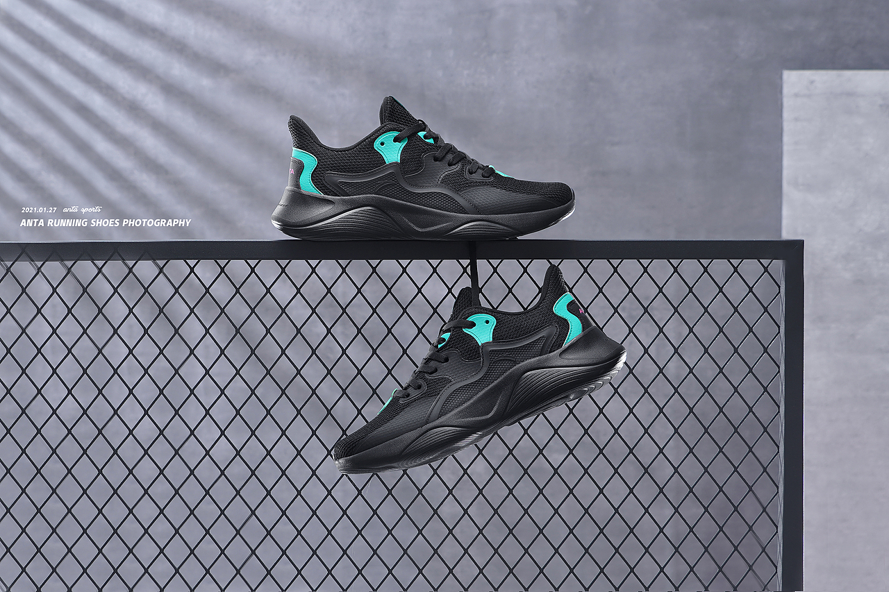 运动鞋产品摄影 安踏跑鞋场景拍摄