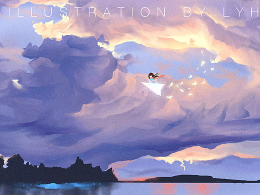 快下山时的厚云