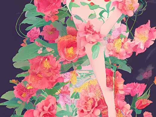 #站酷梦笔# #国潮风格# 花仙子,花朵