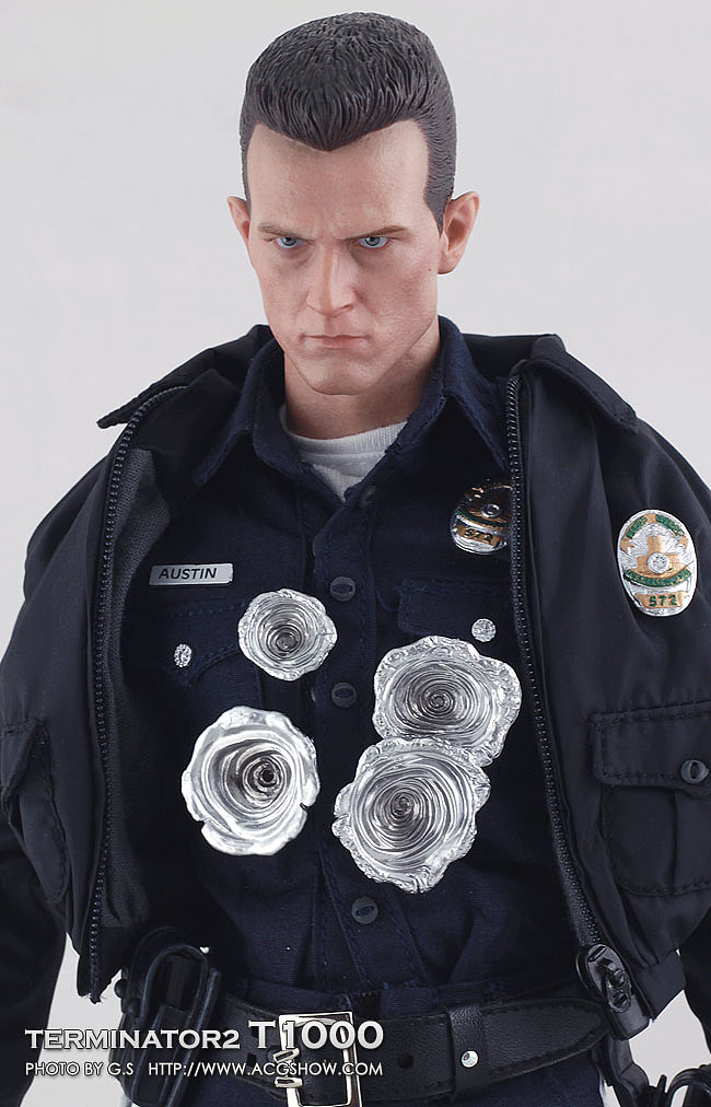 1:6 hottoys 终结者2:t1000液态金属机器人