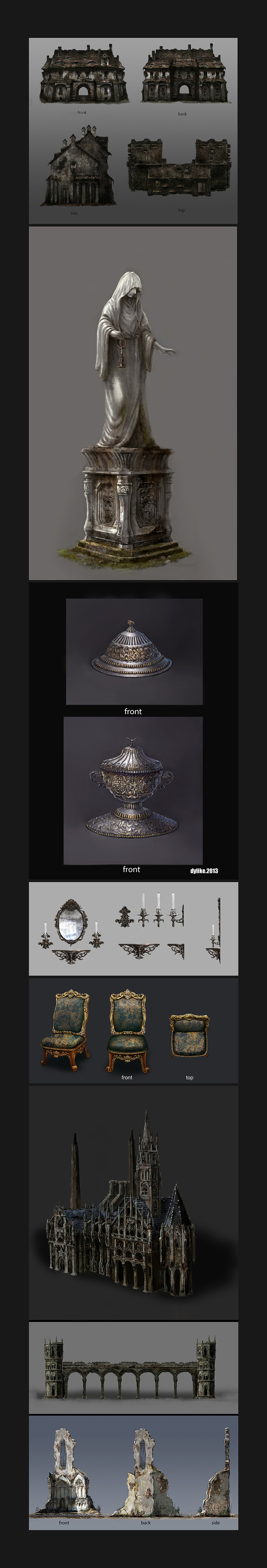 黑暗之魂外包建筑及道具设定（图ZNDYwNzQ3MTI=） - 游戏原画 - 站酷设计师放开我的宠物原创素材 - 站酷ZCOOL