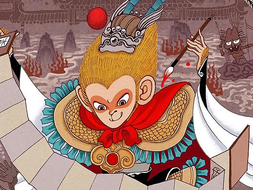 国风插画《西游记》过程全记录