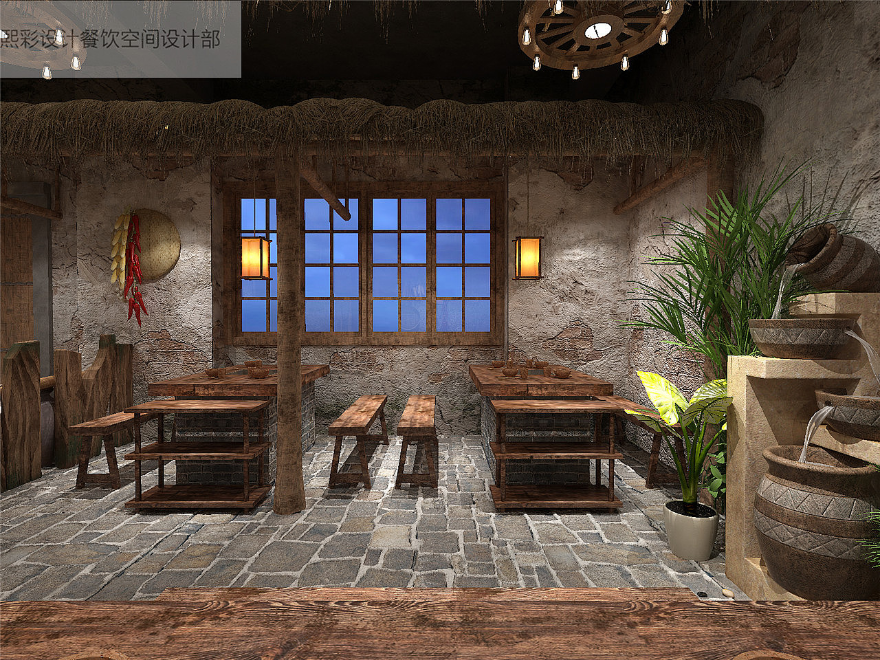 火锅店设计阐述|火锅店铺装修设计|老火锅店装修设计