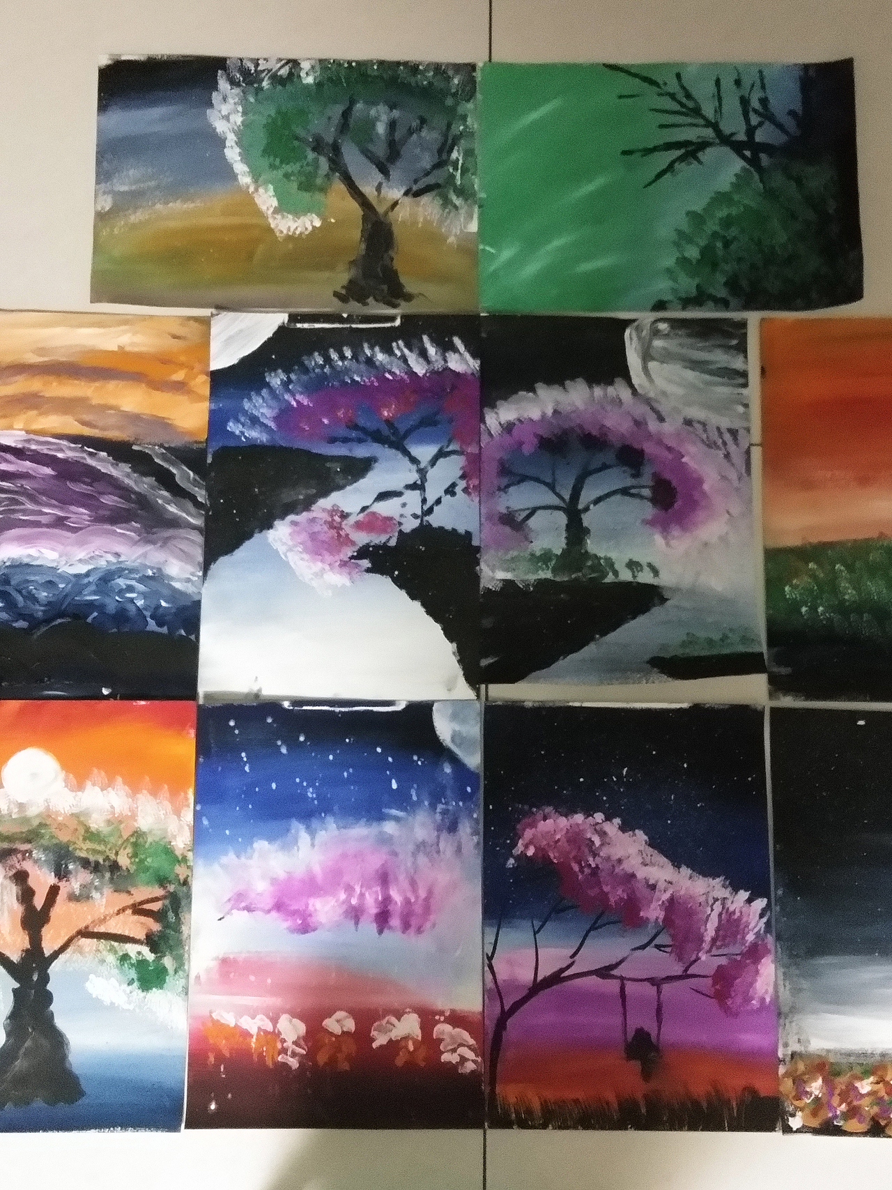 随手画的一些水粉画