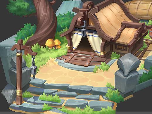 《森林小居》（个人主页-ZNDU1MDQzNjg=） - 概念设定 - 站酷设计师Bboy飞翼原创素材 - 站酷ZCOOL