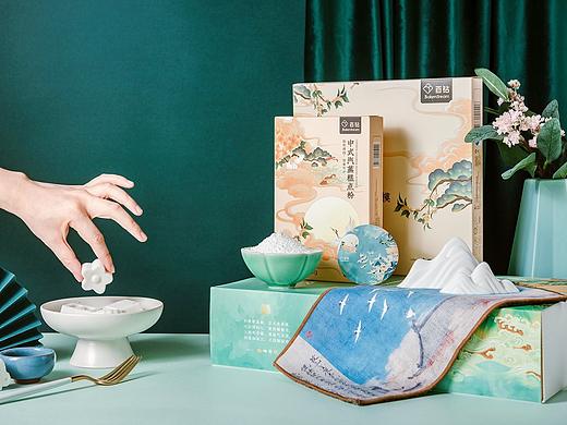 安琪酵母x百钻x汽蒸月饼礼盒包装设计