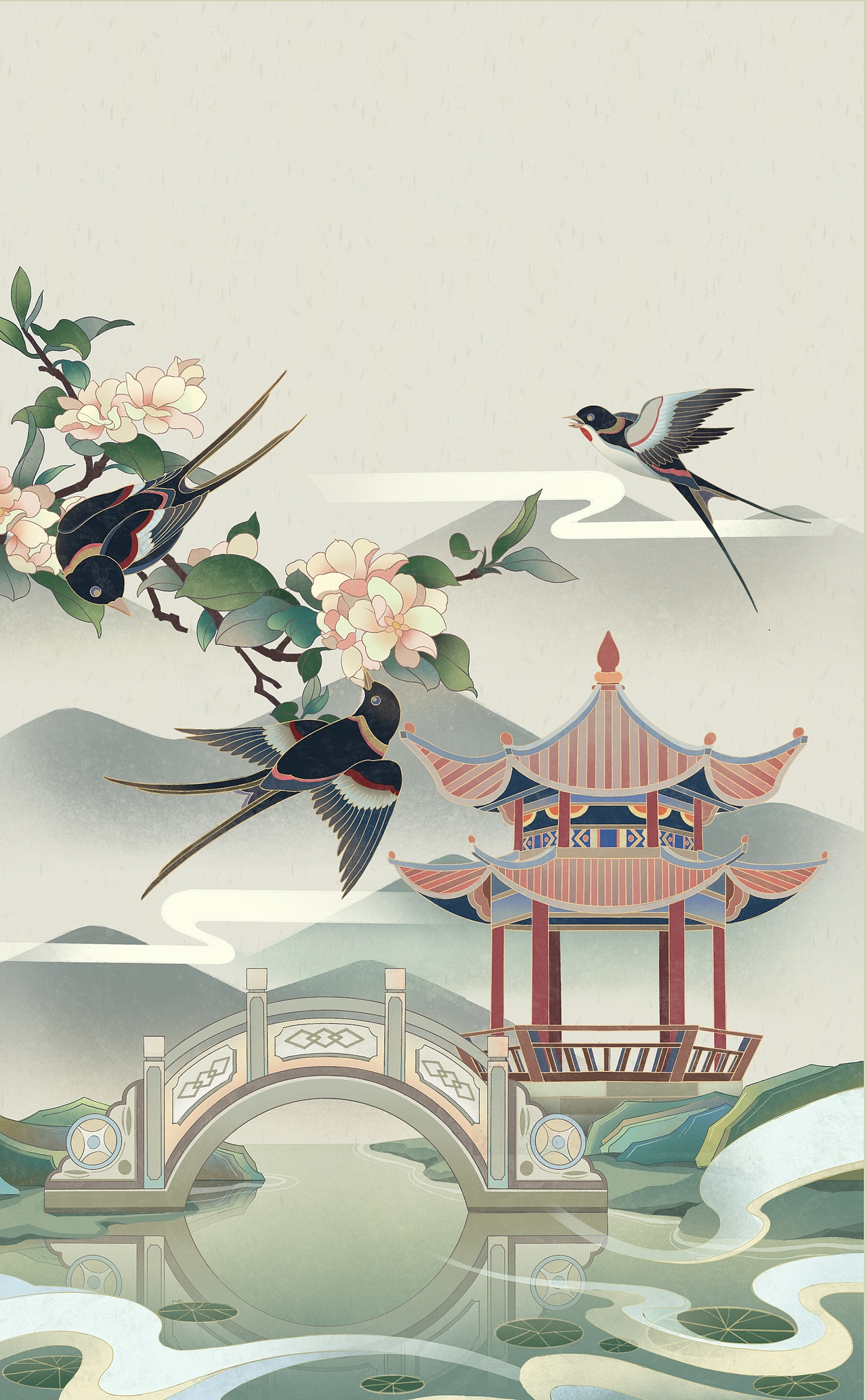 节气-春（图ZMjUzMzcxNDE2） - 商业插画 - 站酷设计师pokz原创素材 - 站酷ZCOOL