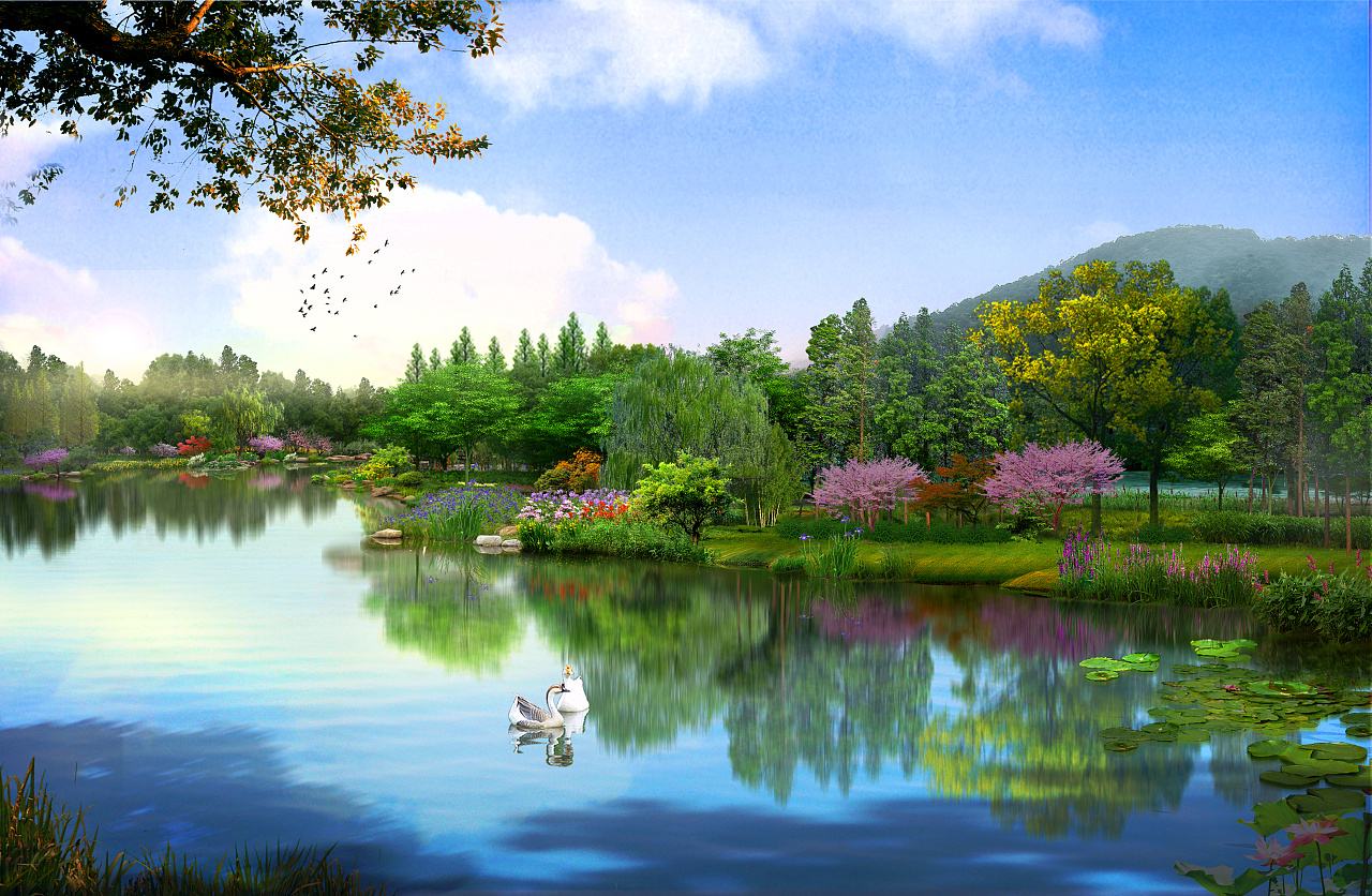 ps景观效果图 18年10月到6月毕业 #湘南学院#2018届