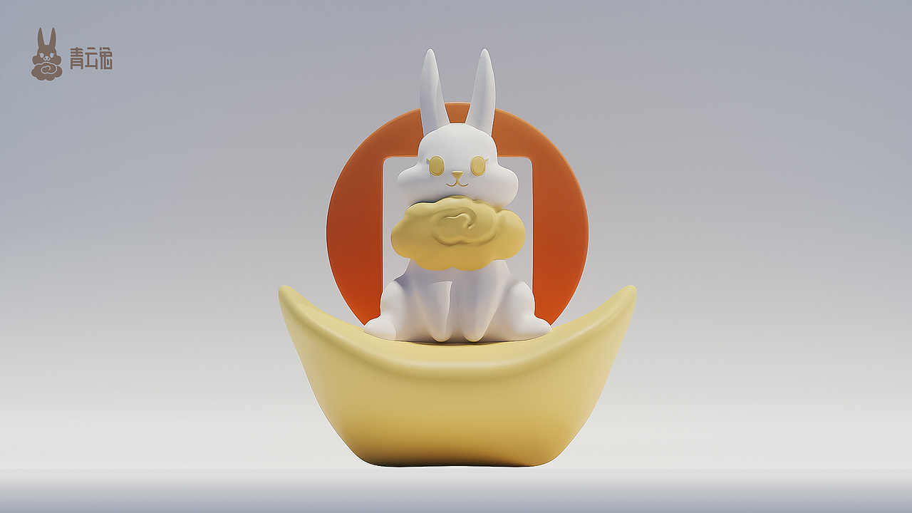 兔年IP吉祥物兔子IP-青云兔[版权已被买断 仅供展示]（图ZMzE3Nzg3OTYw） - IP形象 - 站酷设计师MANSHU漫舒原创素材 - 站酷ZCOOL