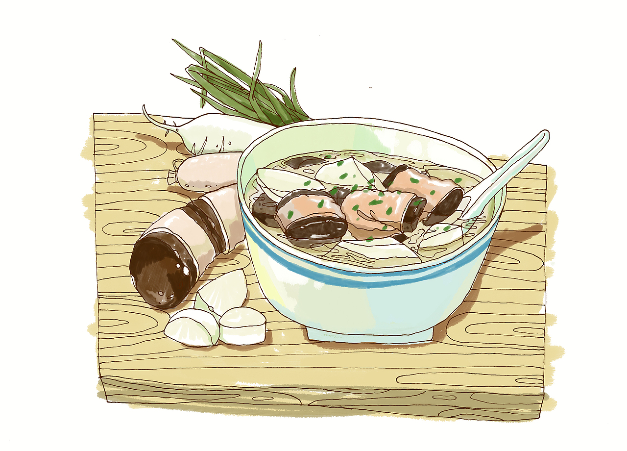 福建闽南泉州一带非常特色的美食手绘