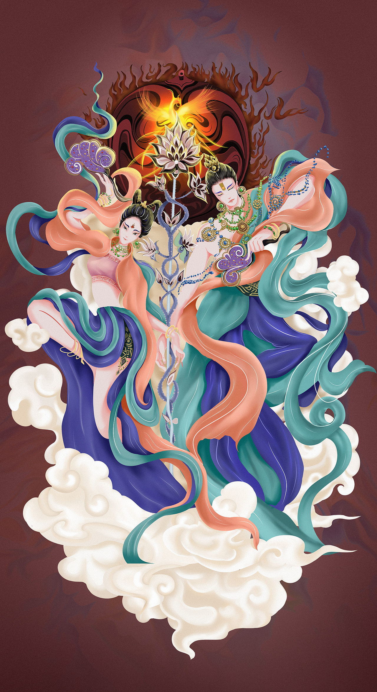 敦煌·梦飞天|插画|绘本|sea我的_临摹作品-站酷zcool