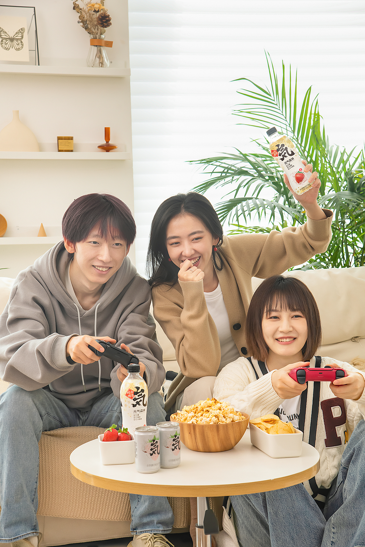 元气森林白草莓/草莓气泡水拍摄