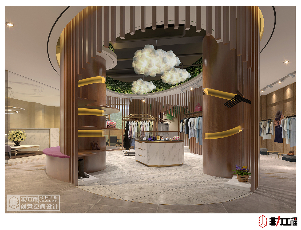 【非力工程·东方明丽服装店】- 案例分享（图ZNzUzNDY0Njg=） - 家装设计 - 站酷设计师Cc拾叁原创素材 - 站酷ZCOOL