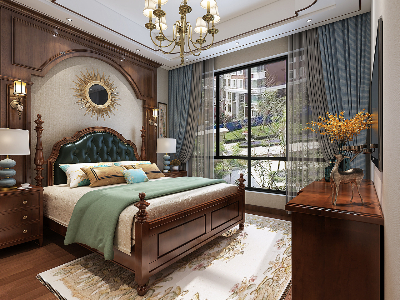 美式别墅家装效果图