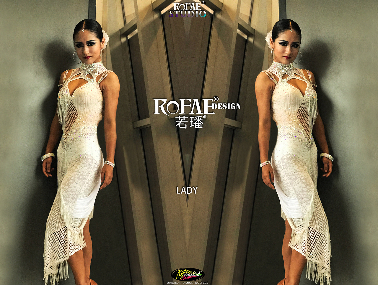 原创私人设计高定女士专业拉丁舞比赛服《纯白之惑》