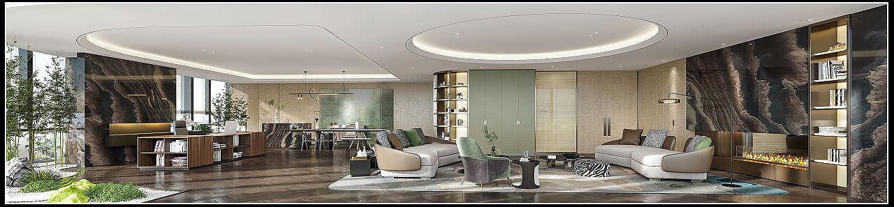 筋斗云效果图 办公展示