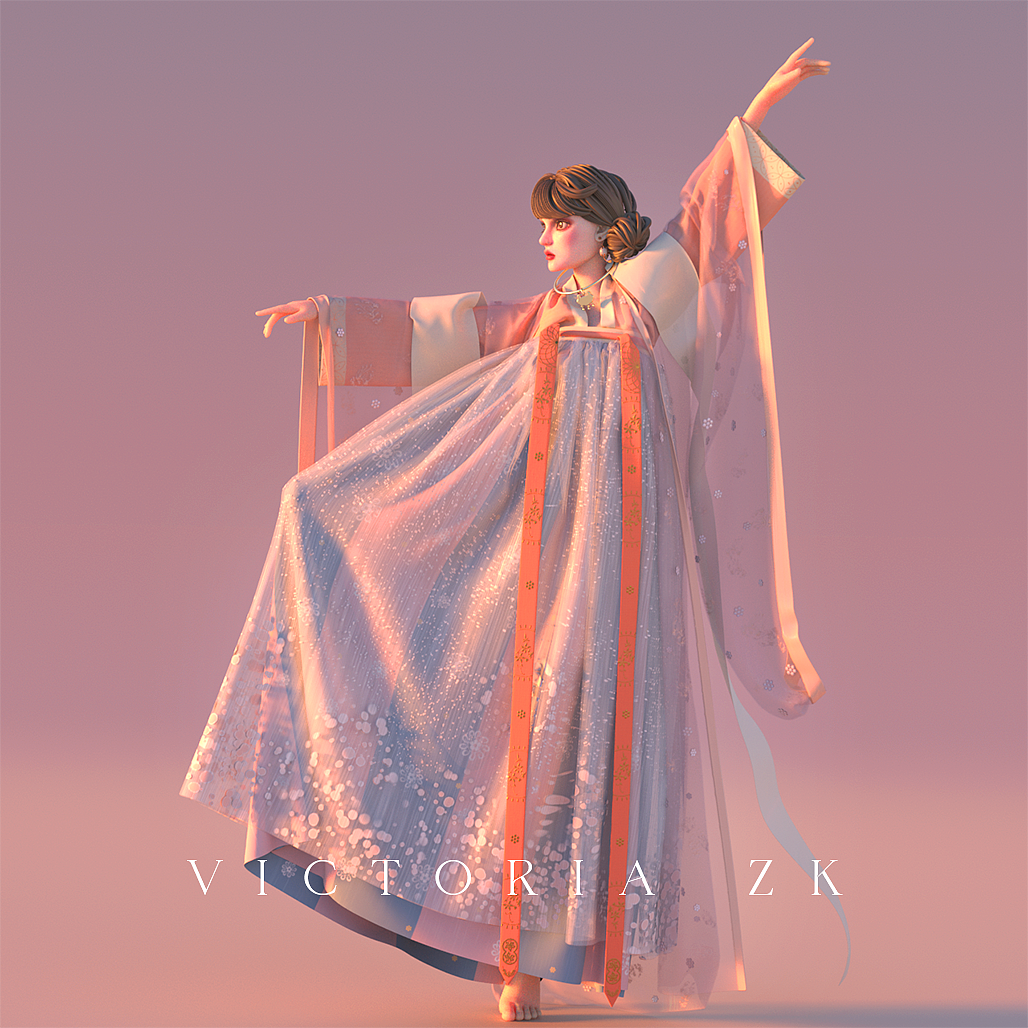 IP角色服装设计 | 3D国风汉服小姐姐