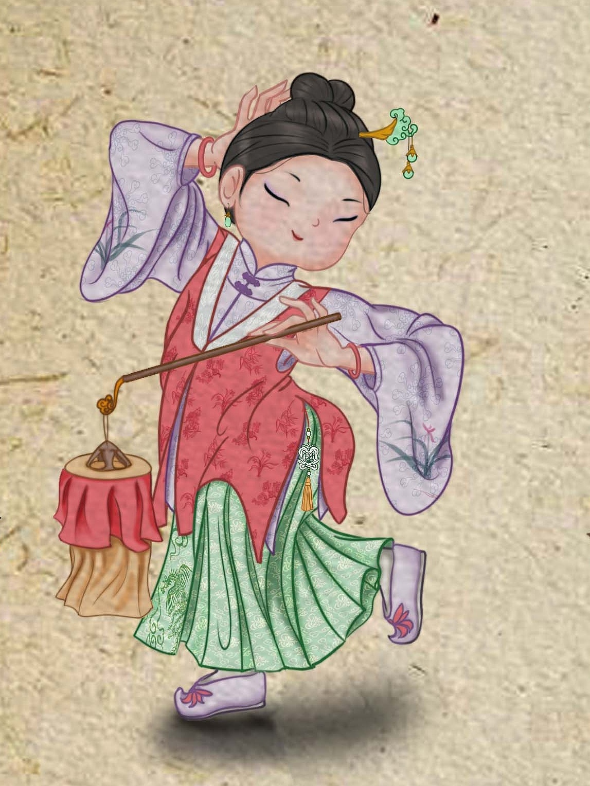 《华夏衣裳.汉服》（图ZMjg5NzE2NTQ4） - 商业插画 - 站酷设计师元之弓衣原创素材 - 站酷ZCOOL