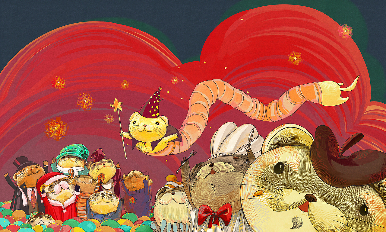 廣告插畫《雪貂愛好會(huì)》（圖ZMjMzNTk5OTg4） - 創(chuàng)作習(xí)作 - 站酷設(shè)計(jì)師貓一_好好畫畫原創(chuàng)素材 - 站酷ZCOOL