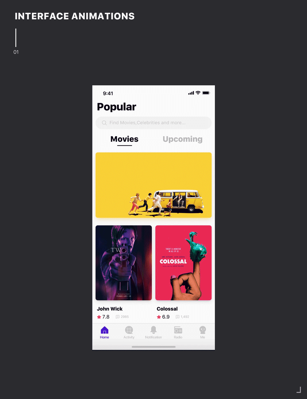 MOVIEFAN App Design Concept（图ZMTAyNjYwODk2） - APP界面 - 站酷设计师Sevenstar_jj原创素材 - 站酷ZCOOL