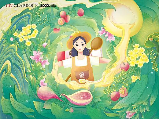 #my CLARINS 寻找天然好食肌# —— “美·食”探索记（个人主页-ZNTk0MzQxNjQ=） - 海报 - 站酷设计师黄大仙仙原创素材 - 站酷ZCOOL