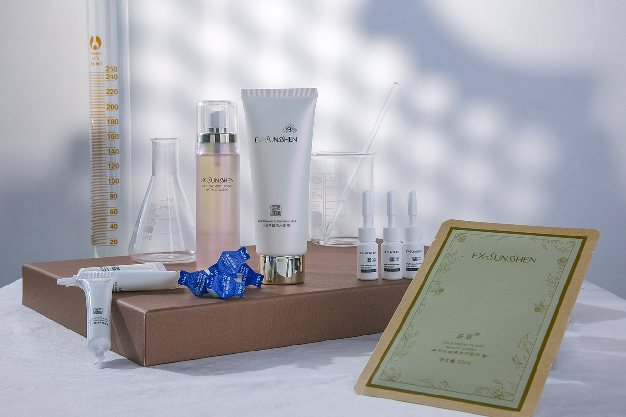 护肤品套盒摄影