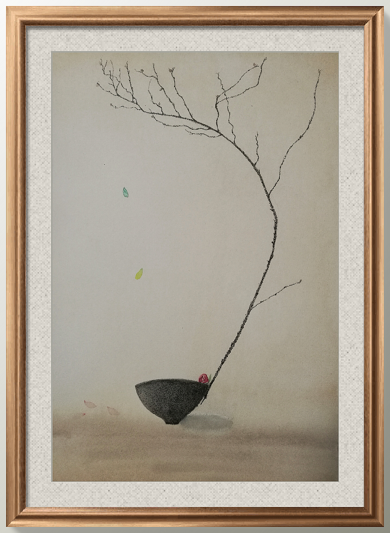 最近很喜欢意境灵气的画风,然后画了一系列