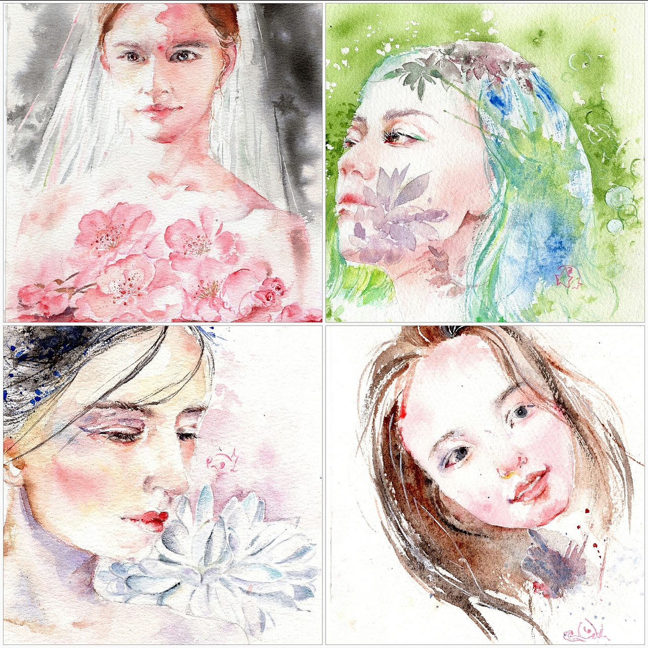 水彩人物肖像合集 和自己的碎碎念（图ZODk0MDQ3Mjg=） - 绘画 - 站酷设计师行鱼xy原创素材 - 站酷ZCOOL