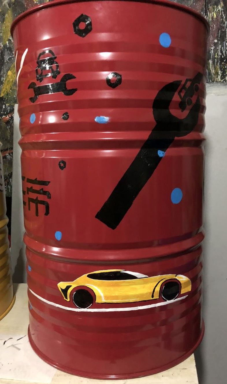 200l汽油桶涂鸦彩绘