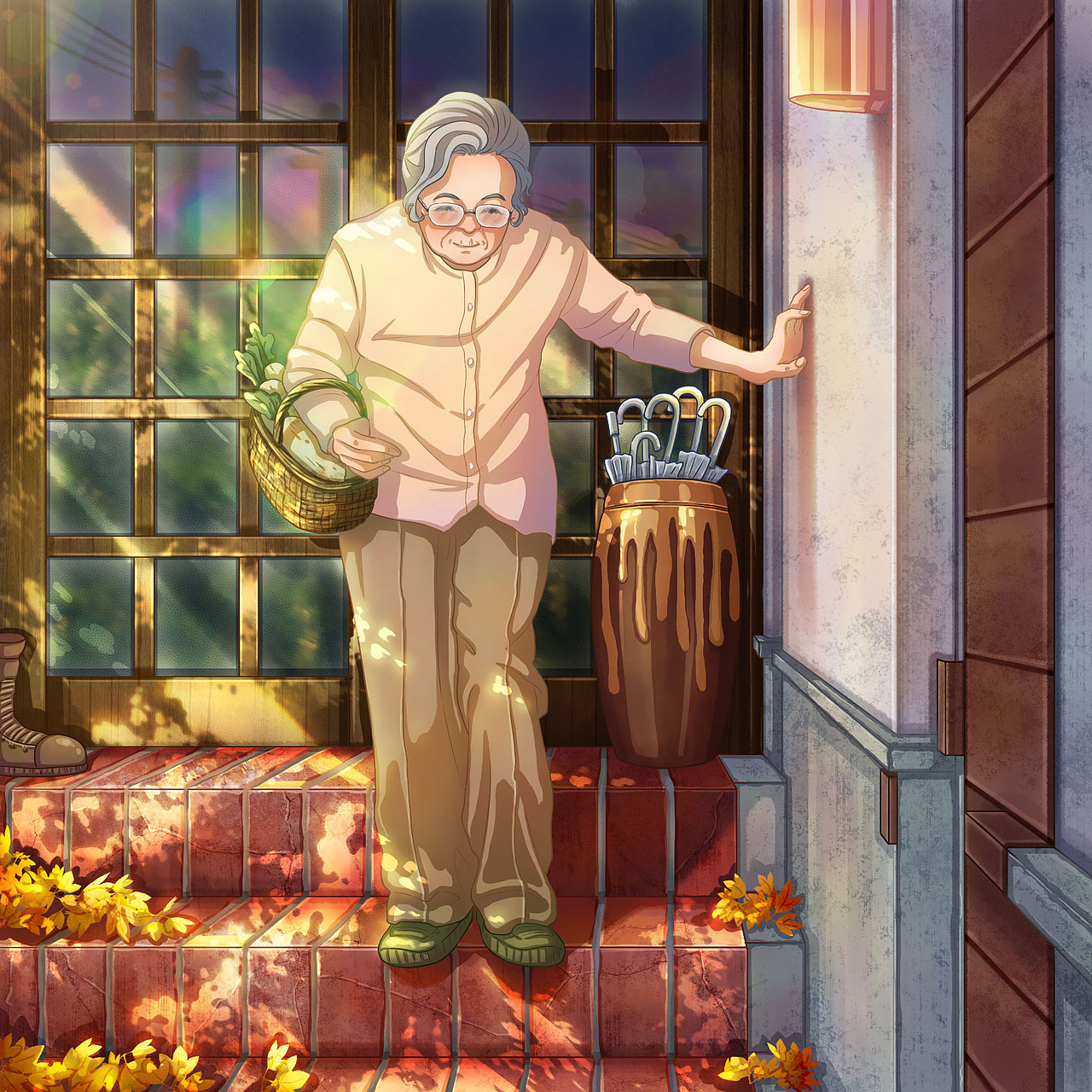 日式温暖插画-《小春日和》