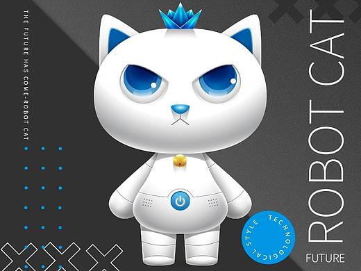 科技猫IP形象+伪3D