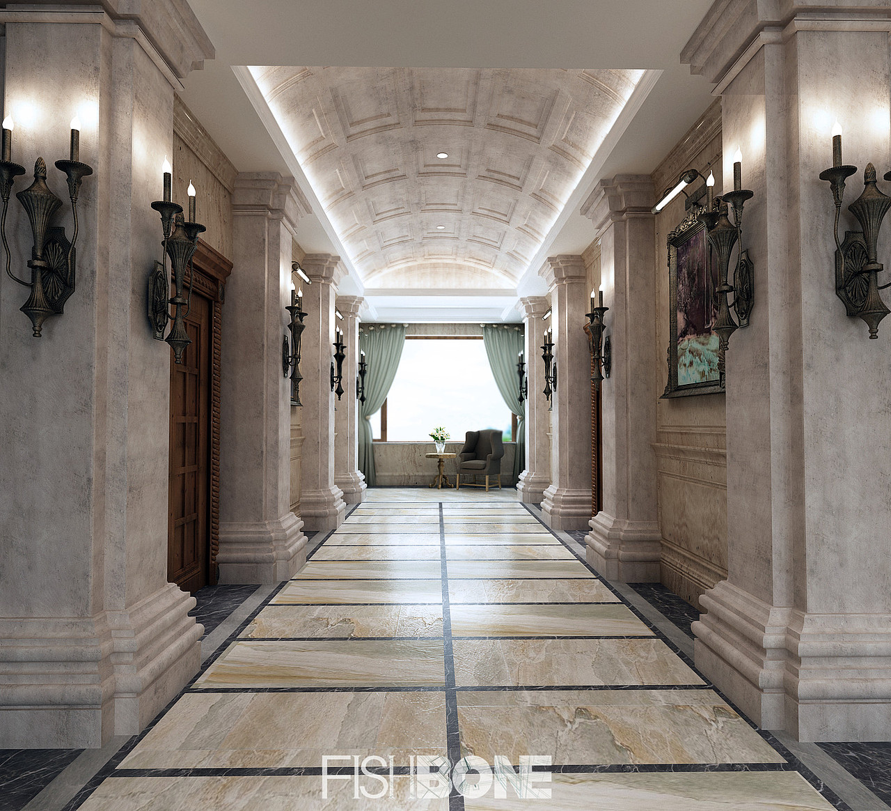 鱼骨设计-美式风格别墅（图ZMzgwMTk3NzI=） - 家装设计 - 站酷设计师鱼骨设计事务所原创素材 - 站酷ZCOOL