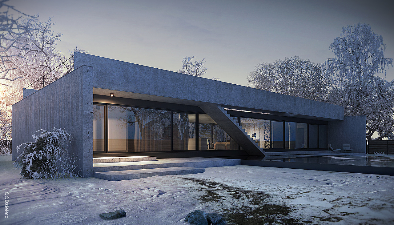 平层别墅设计 c4d效果图与实景的对比|空间|建筑设计|东方设计侯光锋