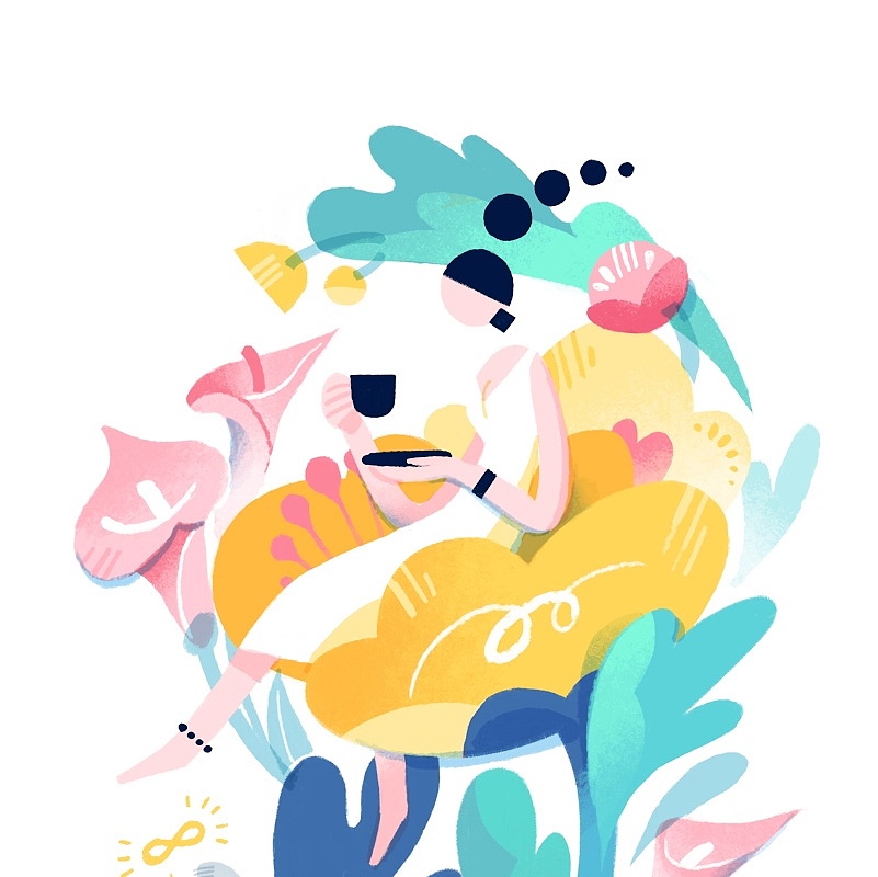 两组色彩清新的商稿项目，整体与局部展示（图ZMTM0MDcyMDM2） - 商业插画 - 站酷设计师老老老鱼原创素材 - 站酷ZCOOL