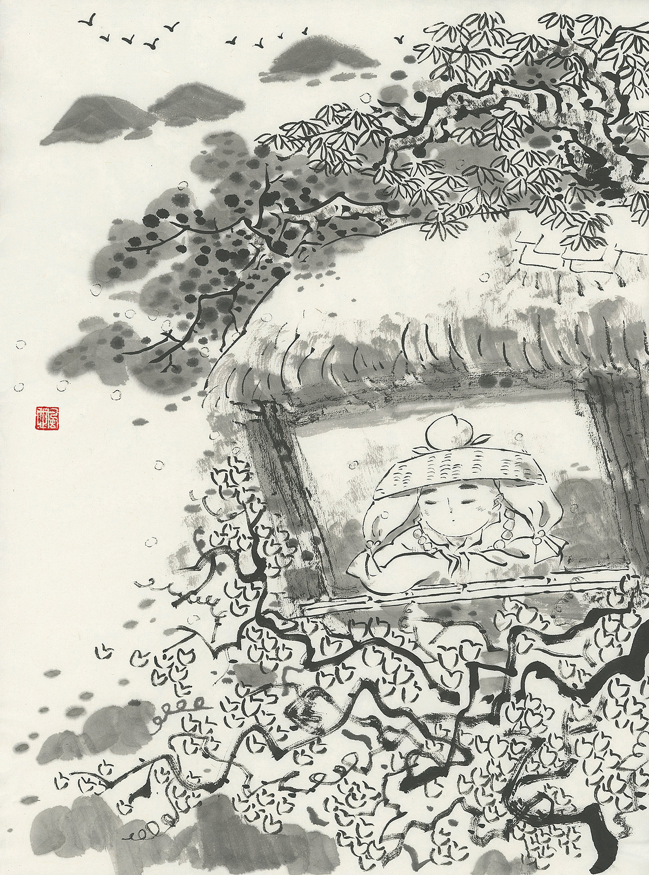 水墨小画（图ZMjc4MDU4MzQw） - 绘画 - 站酷设计师张蒲原创素材 - 站酷ZCOOL