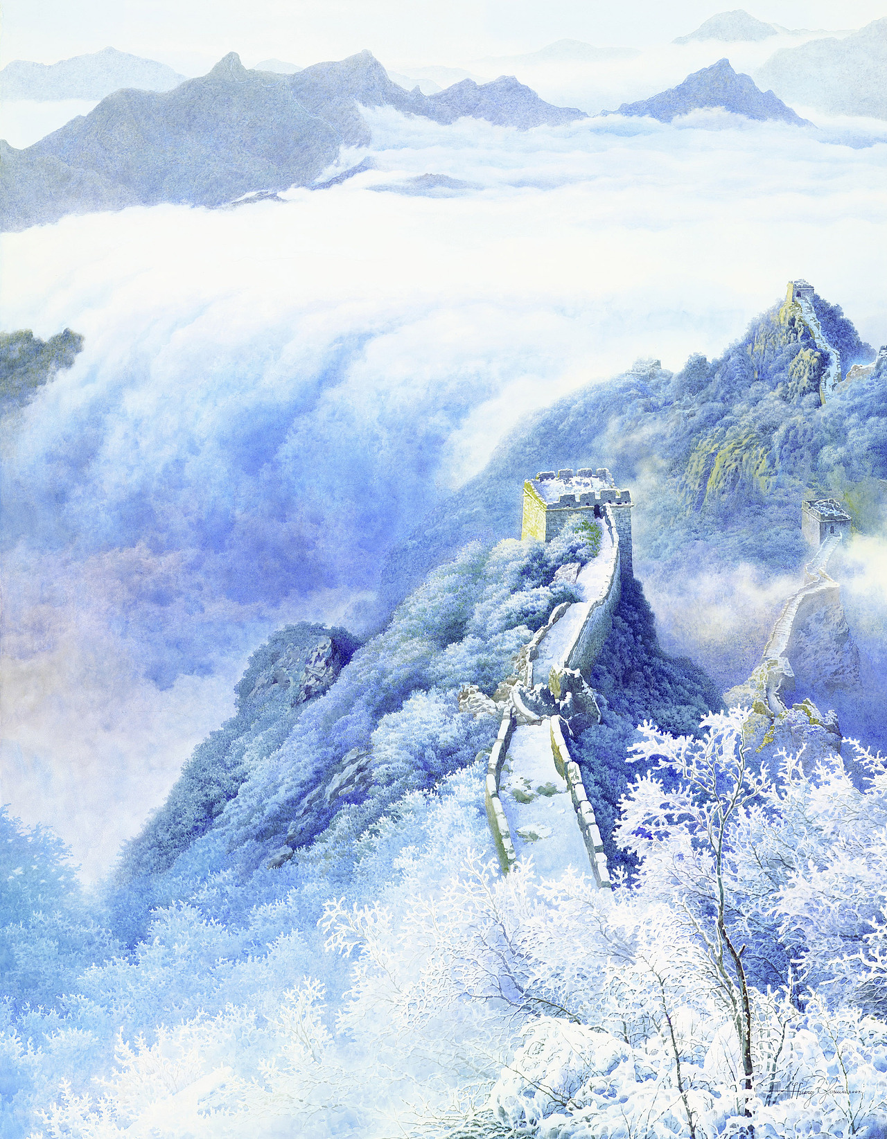 北京什么时候下雪？（图ZMTA0MTQyNDAw） - 绘画 - 站酷设计师黄有维水彩原创素材 - 站酷ZCOOL