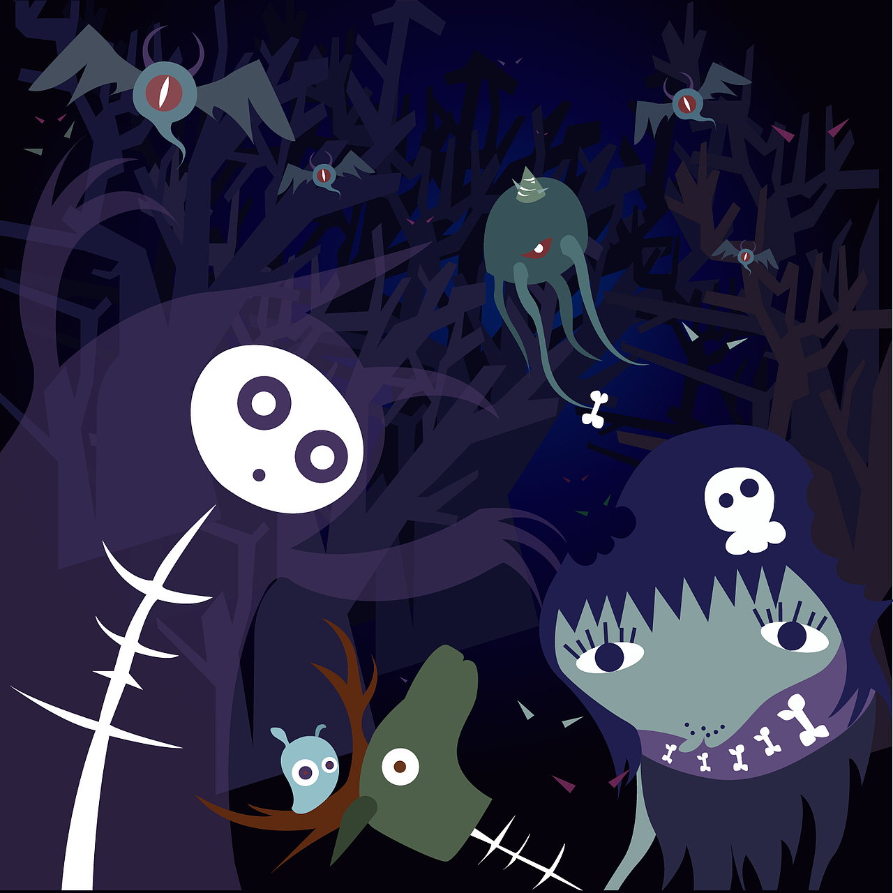 矢量场景《鬼魅荒林》