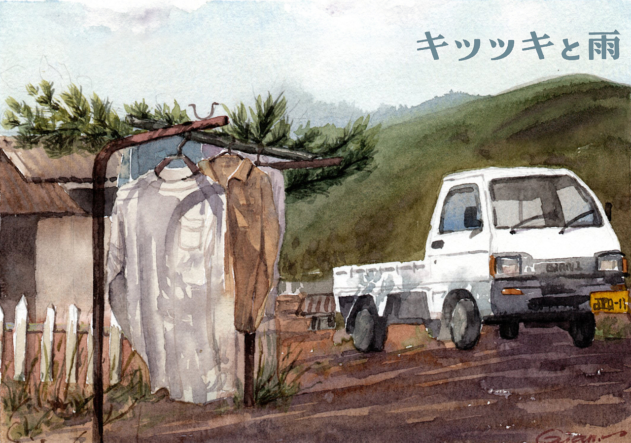 水彩画电影场景剧照 啄木鸟和雨（图ZMjMyMTAxNzcy） - 商业插画 - 站酷设计师大千小千原创素材 - 站酷ZCOOL