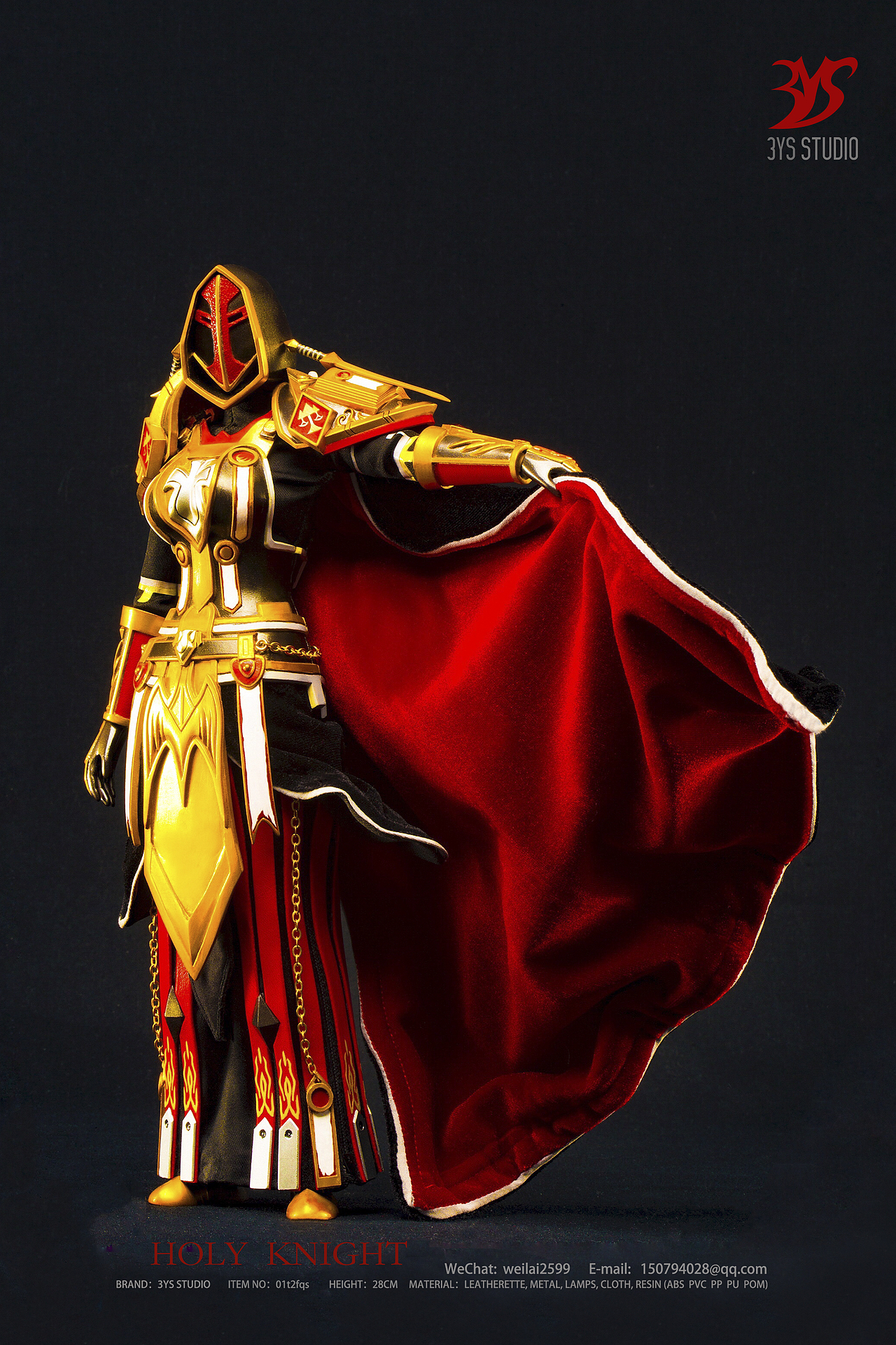 3ys holy knight 圣骑士 红龙盾套 可动 兵人