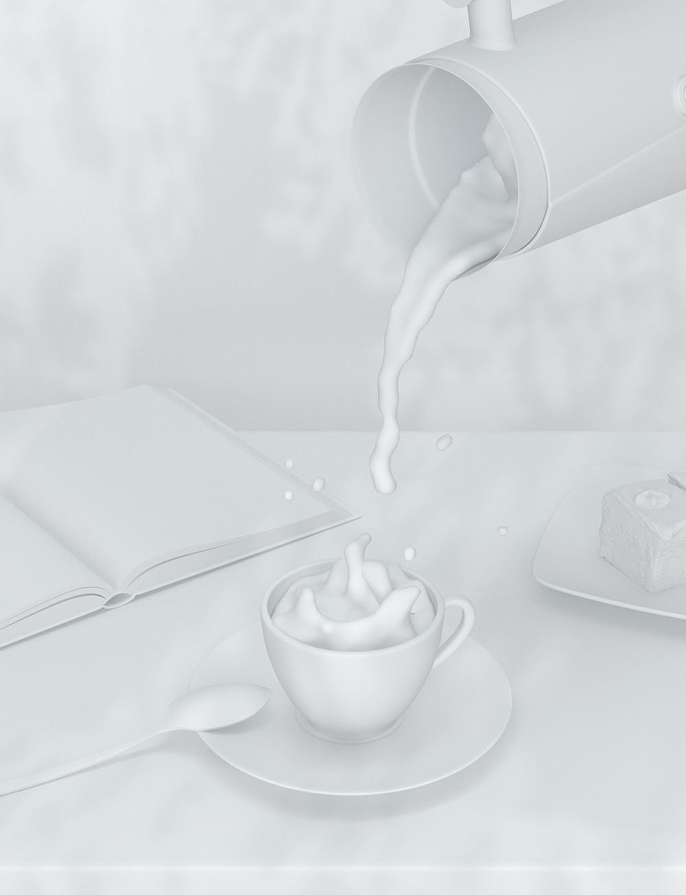 奶泡机-产品渲染（图ZMjI5NzQzNTU2） - 生活用品 - 站酷设计师GUANFENG_YE原创素材 - 站酷ZCOOL