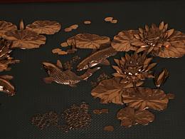 紫銅浮雕藝術(shù)畫 金玉滿堂