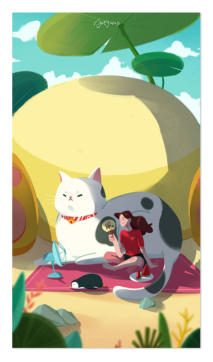 夏日备忘（图ZMTk2OTY3NDM2） - 创作习作 - 站酷设计师吴草草原创素材 - 站酷ZCOOL