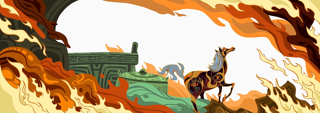 2021青春答卷#绘本《话说青铜器》|插画|绘本|lstar李钊 - 原创作品