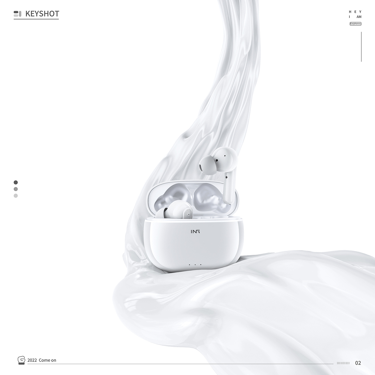 2022/耳机/万磁王/透明壳/室内场景/渲染