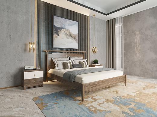 仲花——床具单体设计表现