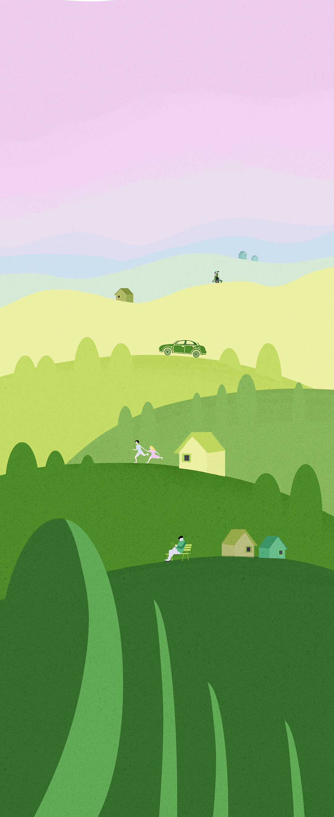 小清新扁平风手机壁纸