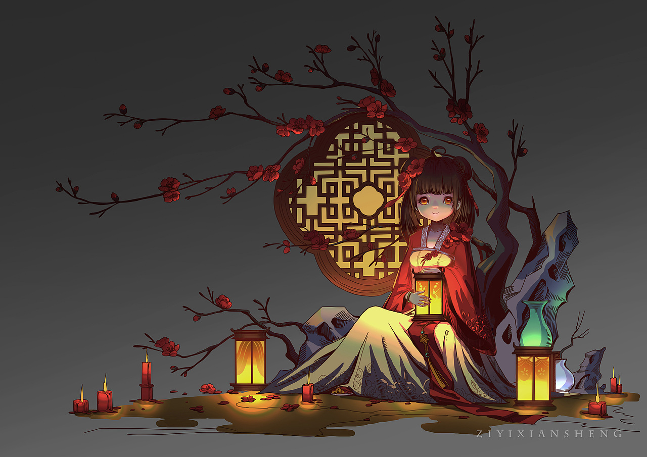 花中四君（图ZMjAyOTAyMjk2） - 创作习作 - 站酷设计师子易先生的马甲原创素材 - 站酷ZCOOL
