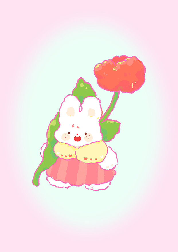 二月,关于花和兔子